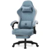 GTPLAYER Gaming Chair with Pocket Spring Cushion, Linkage Armrests & Footrest, Ergonomic Office Chair with Lumbar Support