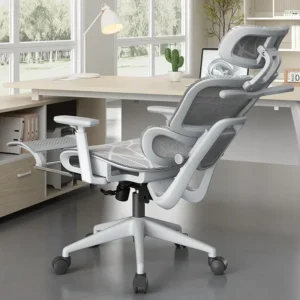 Ergonomic Mesh Office Chair | Double Back Lumbar Support, Adjustable Headrest & 155° Recline