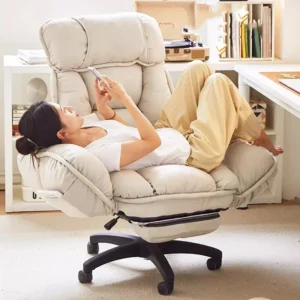 Alternative view of Footrest Wheels Office Chair Kids Velvet Reading Cheap Backrest Student Relaxing Office Chair Throne Muebles Home Furniture