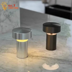 Alternative view of Danish Mushroom Table Lamp — Touch Dimming, USB Rechargeable Wireless, 4 Colors, Bedside Atmosphere Light for Bedroom, Cafe & Bar