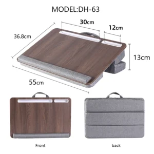 MUMUCC DH-68 folding laptop desk keyboard shelf storage soft cushion base adjustable pine wood student dormitory home office