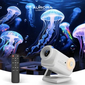 AURORA LIGHTING 3D theme projector 60 HD scenes Bluetooth speaker adjustable focus galaxy night light bedroom kids party relaxation gray white